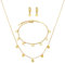 KIM JOHANSON® Edelstahl Damen Multi Layer Set *Moon* Halskette, Ohrringe & Fußkettchen in Silber, Gold & Roségold | Boho Schmuck für Frauen | Kreise Kette | Wasserfest | Verstellbar | Schmuckbeutel