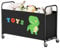 GRANNY SAYS Juguetero con ruedas, 135L organizador de juguetes extra grande, caja de juguetes con rueda, contenedor de juguetes para niños cuarto de niños la organización de los juguetes, Negro