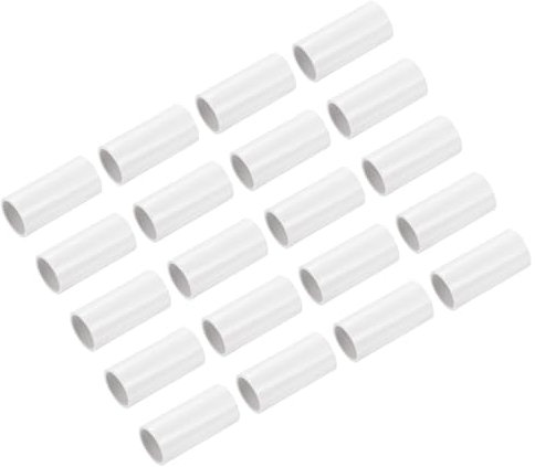 QUARKZMAN Raccordi per Condutture Pvc Raccordi Diritti Efficacia 20 mm Terminazione Connettori Accoppiatori Bianchi per Condutture Elettriche per Tubi Domestici Confezione da 30