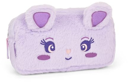 Franco Cosimo Panini - Offizielle Mofu Mofu Aufbewahrungstasche für Taschen und Rucksäcke, mit praktischem Reißverschluss und flauschigen Details, Geschenkidee für Mädchen und Jungen, 22 x 5 x 12 cm