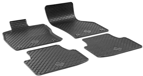 Walser DirtGuard Gummi Fussmatten Auto für Seat Leon (KL1) 11/2019-Heute, Cupra Leon (KL1, KU1) 09/2020-Heute, 100% passgenaue Auto Fußmatten, robuste Universal Fußmatte Auto