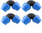 Lot de 4 connecteurs rapides coudés en polyéthylène de 20 mm, 25 mm, 32 mm, raccord de tuyau en polyéthylène pour robinet extérieur, tuyau d'arrosage (20 mm)