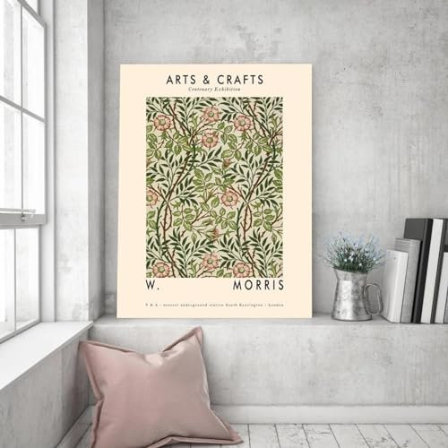 GKUVBF Blumenplakat, Wandkunst, Leinwandgemälde, grüne Pflanze, nordische Plakate und Drucke, Dekorbild, moderne Heimdekoration, 50 x 70 cm, ohne Rahmen