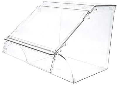 Milageto Acryl-Aufbewahrungsbehälter, Gebäck-Organizer, Lebensmittel-Aufbewahrungsbehälter mit Frontöffnung, Eiscreme-Toppings, Bäckerei-Koffer für den, 24cmx20cmx24cm