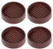 Ptwola Lot de 4 dessous de verre ronds en caoutchouc antidérapant pour meubles de lit, canapé, pieds pour protéger les planchers en bois dur, table, chaise, canapé