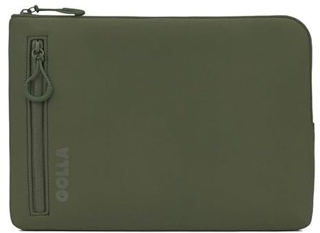 Golla Borsa per laptop/Custodia impermeabile in neoprene per laptop/Per MacBook, Asus/Elegante custodia per laptop/Chiusura a zip con custodia in neoprene / 13 pollici/Green