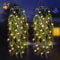 KagoLing Solarlampen für Außen, 2 Packung Hängende künstliche Pflanzen Weidenblatt 66 LED Lichterkette, IP65 Wasserdicht Künstliche Pflanzen, Ornamente im Freien für Hochzeit Patio Yard Porch