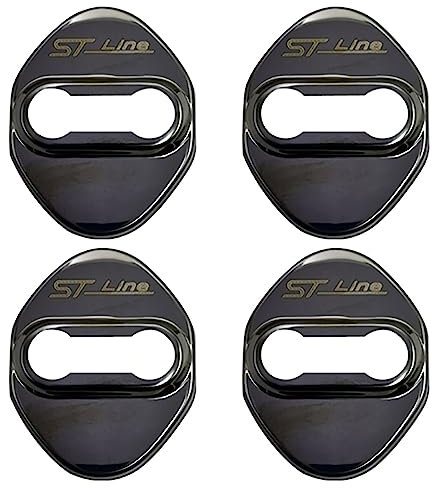 4Pcs Stainless Steel Car Door Lock Cover Compatible with for Ford Focus mk2 mk3 Fiesta Ranger Mondeo ST-line Door Latch Lock Cover Protector,D