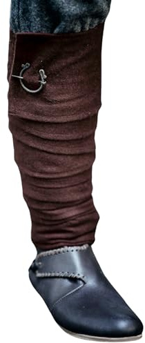 Leonardo Carbone® Herren Wadenwickel Karl | Robuster Halt | Perfekt Für LARP | Karneval, Halloween, Cosplay, LARP, Wikinger, Mittelalter, Kostüm, Accessoire | Wolle