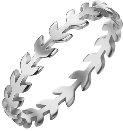 IOETSEUT Damen Schmuck Ring Olivenbaum AST Ring Frauen Ehering Finger Ringe Geburtstagsgeschenk