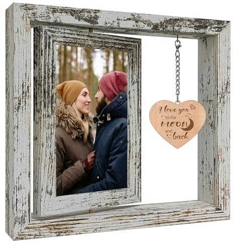 soruney Bilderrahmen mit Aufschrift I Love You To The Moon And Back, Geschenk für Sie und Ihn
