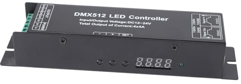 Focket 4 Kanal DMX512 -Decoder, Konstanter Spannungs -DMX Controller mit DMX512 Signal für RGB RGBW Streifenbeleuchtung Bühnenbeleuchtung