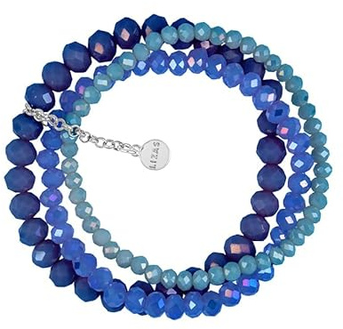Lizas Armband Zugband dreireihig mit verschiedenen Perlen und in vielen Farben