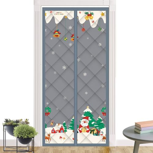 Rideau de porte isolant thermique - Barrière épaisse et coupe-vent - Pour une utilisation dans la maison, la terrasse, la pièce, pour protéger les ouvertures de porte, l'appartement, l'extérieur