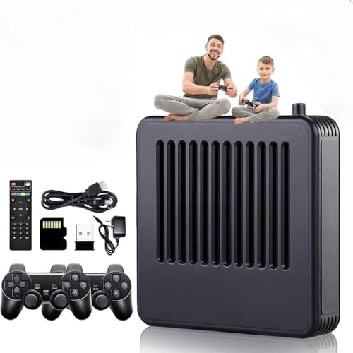 4K Retro Spielekonsole mit 100.000 Spielen, HDMI Plug & Play Game Stick, 2 Drahtlose Controller, Klassiker der 80er & 90er für Kinder & Erwachsene (64GB)