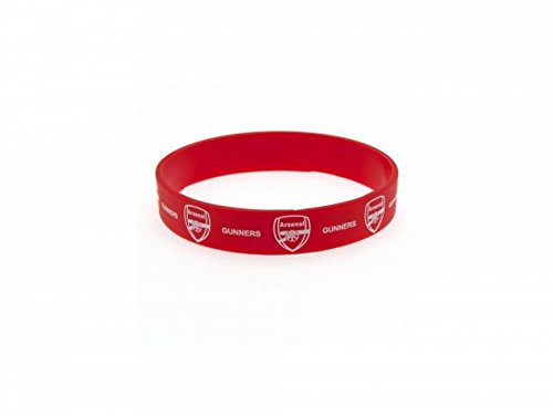 offizielles Arsenal FC Silikon-Wristband (Einheitsgröße) (Rot/Weiß)