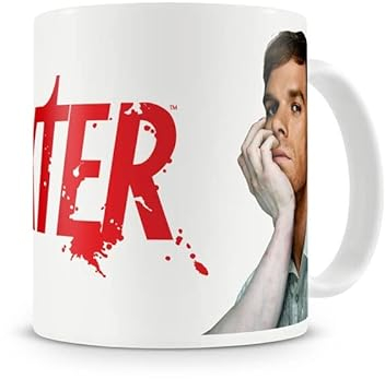 DEXTER Lizenzprodukt Dexter Kaffeetasse, Kaffeebecher 2019 Weiß