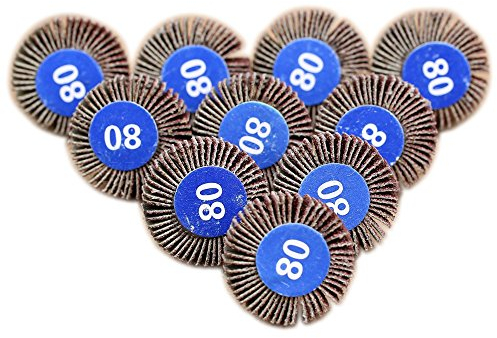 Schleiffächer, Körnung 80, 10 Stück, für Dremel