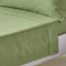 HOMESCAPES Bio-Bettlaken moosgrün 275x275 cm, Satin-Betttuch ohne Gummizug, Haustuch aus 100% Bio-Baumwolle