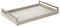 17.7 * 11.8 Grey Faux Leather Decorative Tray Serving Tray for Coffee Table Console Table with Matt Gold Stainless Steel Handles (Grey)