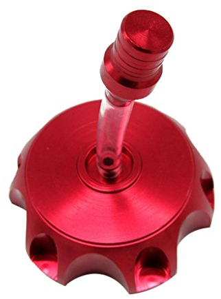 Gazechimp Motorrad Aluminium Tankdeckel Tankkappe mit Schlauch für 70/110/ 125/140/ 150/ 160ccm Dirt Bike, Pitbike, ATV, Quad, Leichter Einbau - rot