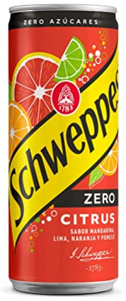 Schweppes Citrus Zero, rinfresco senza zucchero e calorie, confezione da 33 cl