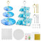 MSDADA Cake Stand Resin Mold, 3 Tier Epoxy Silicone Casting Mould Set Large Reusable DIY Cake Fruit Holder Casting Tray Crafts Cupcake Stand Moulds for Home Party Wedding Decoration(2Pack)