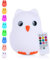 Kadoing® Eulen Nachtlicht (Groß) - wiederaufladbare Nachtlampe mit Tippfunktion und Fernbedienung - Nachttischlampe für Kinder - Babylampe und Kinderlampe - Babyzimmer - Kinderzimmer - Kinderspielzeug