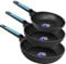Cecotec Set de Sartenes Polka Platinum 20-24-28 Bucket Set Thunder. Diámetro 20-24-28 cm, Aluminio Forjado, Revestimiento Antiadherente Teflon, Apta para Lavavajillas y Todo tipo de Cocinas