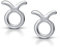 Amberta Damen Sternzeichen Ohrstecker aus 925 Sterling Silber: Stier