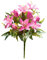 Panonw Confezione da 2 bouquet di tulipani artificiali di giglio, realistico, decorazione floreale in finta seta, per casa, ufficio, feste, cimiteri, rosa