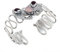 Bracelet réglable en quartz rose et grenat fait main plaqué argent sterling