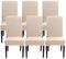 Jaotto Stuhlhussen 6er Set Stretch, Stuhlhussen für Esszimmerstühle Schwingstuhl, Stretch Stuhlschoner Abnehmbarer Waschbarer, Stuhlbezug Universal für Stuhl Esszimmer Büro Bankett Hotel(Beige)