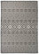 vidaXL Outdoor Teppich Flachgewebe Witterungsbeständig UV-beständig Außenteppich Balkon Terrasse Garten Swimming Pool 120x170cm Schwarz Gestreift