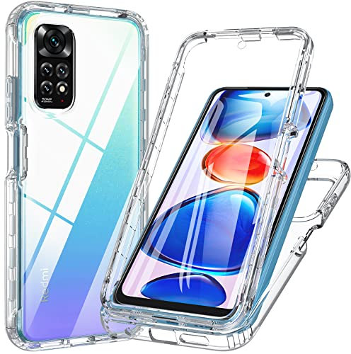 BESINPO Funda para Xiaomi Redmi Note 11, Funda para Redmi Note 11/11S,Antigolpes con Protector Pantalla 360° protección Transparente Cover Carcasa Case Protectora para Redmi Note 11 4G