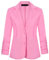 MINTLIMIT Blazer da donna con maniche a 3/4 increspate e colletto a scialle aperto bottoni frontali, rosa, M