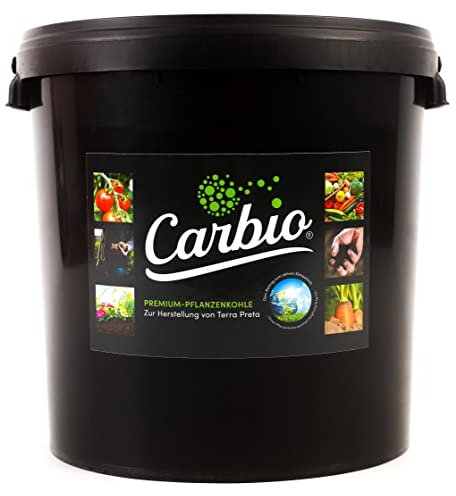 Carbio - Pflanzenkohle/Biokohle - 20l Eimer - Zur Herstellung von Terra Preta, Schwarzhumus & Kompoststarter