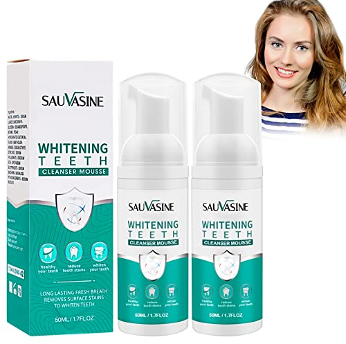 2 Stück Zahnpasta Schaumzahnpasta, Whitening Zahnpasta, Deep Clean Schaum Zahnpasta, Whitening Teeth Schaum-Zahnpasta, Zahncreme für schmerzempfindliche Zähne, Intensive Fleckenentfernung Zahnpasta