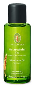 PRIMAVERA Pflegeöl Weizenkeimöl 50 ml – naturreine Pflanzenkraft – Glasflasche – Aromaöl, Körperöl, Schwangerschaftsöl, Naturkosmetik – erhält die Hautfeuchtigkeit, fördert die Elastizität - vegan