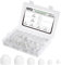 Gueenky 145 Pièces Cache-vis Hexagonales Blanc M4 M5 M6 M8 M10 M12 Protection pour Ecrous et Vis