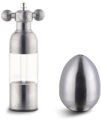 Buyer Star Stainless Steel Pepper Grinder & Salt Shaker set, Pepper Mill and Salt Shaker for Steak Spaghetti Chicken Breast Salad Dressing Bottle Seasoning Products Used in BBQ Potluck Dinner - Silver