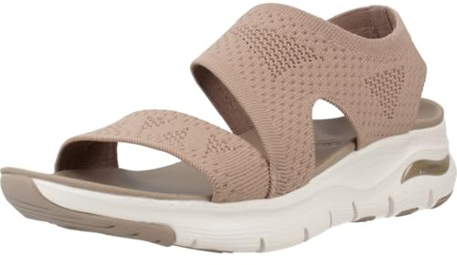 Skechers Damen Arch Fit Brightest Day, Mokka-Strick, 40 EU