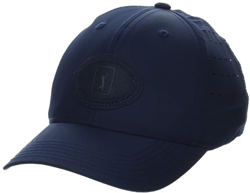 PGA TOUR Herren Perforated Oval Patch Golf Cap Hut, Peacoat, Einheitsgröße