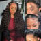28 Zoll Water Wave 13 x 4 Lace Front Wig Human Hair 200% Dichte Perücke Damen Naturhaar Brasilianisches Menschenhaar Deep Wave Glueless Wig Menschliches Haar für Frauen Perücke natürlich 70 cm