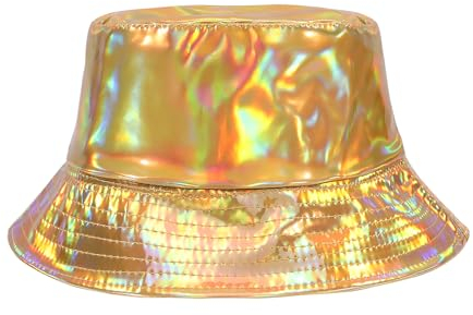 JJDreams Glitzer Disco Cowboy Hut Modischer Glitzerhut Regenhut für Outdoor-Aktivitäten,Gold