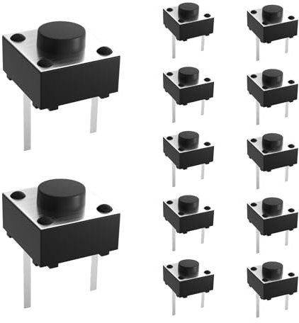 SCOOYUCK 100 Pièces Micro Interrupteur, Normalement ouvert 2 Broches, Bouton Poussoir Electronique Flick Switch Kits