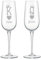 Colorfamily Set di 2 Calici Flute da Champagne Personalizzati con Incisione King & Queen, Regalo Matrimonio Anniversario per Coppia