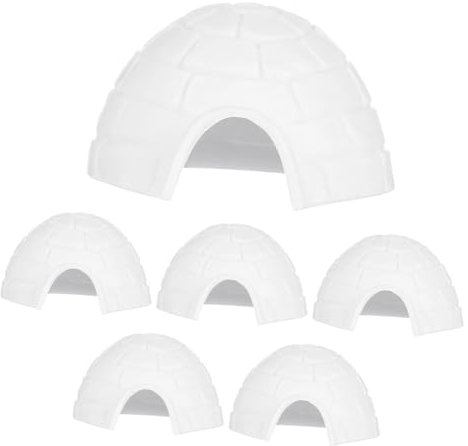 KONTONTY 6St Iglu-Modell kinderspielzeug Kinder Spielzeug Polar Mini-Eishaus-Spielzeug Iglu-Hausspielzeug spielzeuge stofftiere Iglu-Ornament Iglu-Dekorationen für zu Hause Plastik Weiß