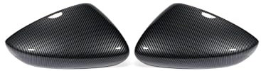 Rückspiegelabdeckung Für Mazda 3 Für Axela 2019 2020 2021 2022 2023 Auto Rückspiegel Seitenspiegel Abdeckung Flügelkappe Außentürgehäuse Verkleidung Carbonfaseroptik Auto Spiegelkappen(No Horn Carbon)