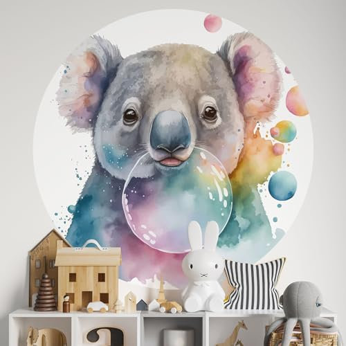 Papier peint rond/cercle Enfants - Koala - Diamètre 60 cm
